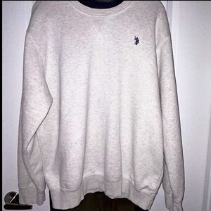 U.S. Polo Assn. Light Gray Crewneck Sweater